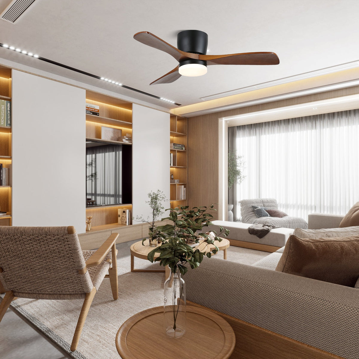Knox ventilador de techo con luz minimalista