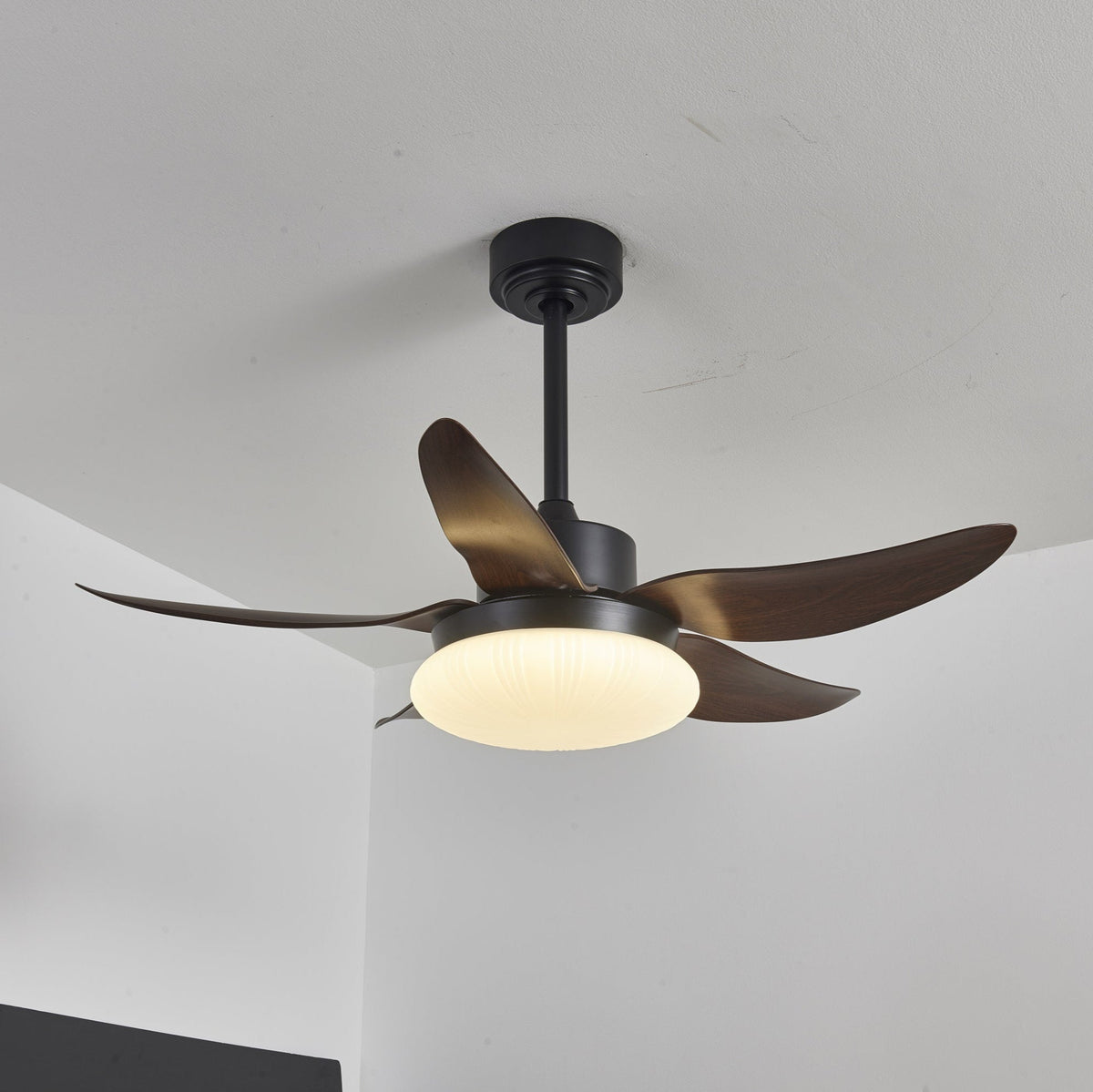 Zerith ventilador de techo con luz moderno de madera