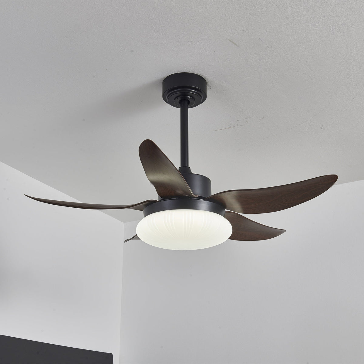 Zerith ventilador de techo con luz moderno de madera