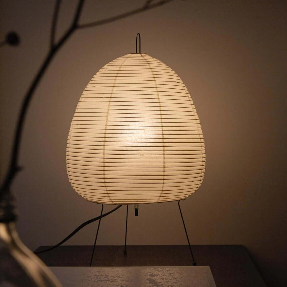 Tranquilux lámpara de mesa de papel inspirada en Japón