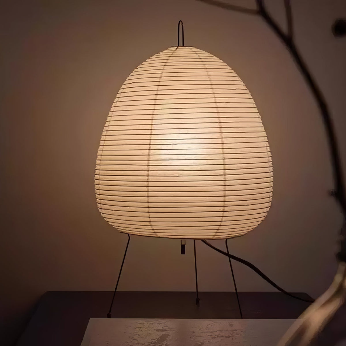 Tranquilux lámpara de mesa de papel inspirada en Japón