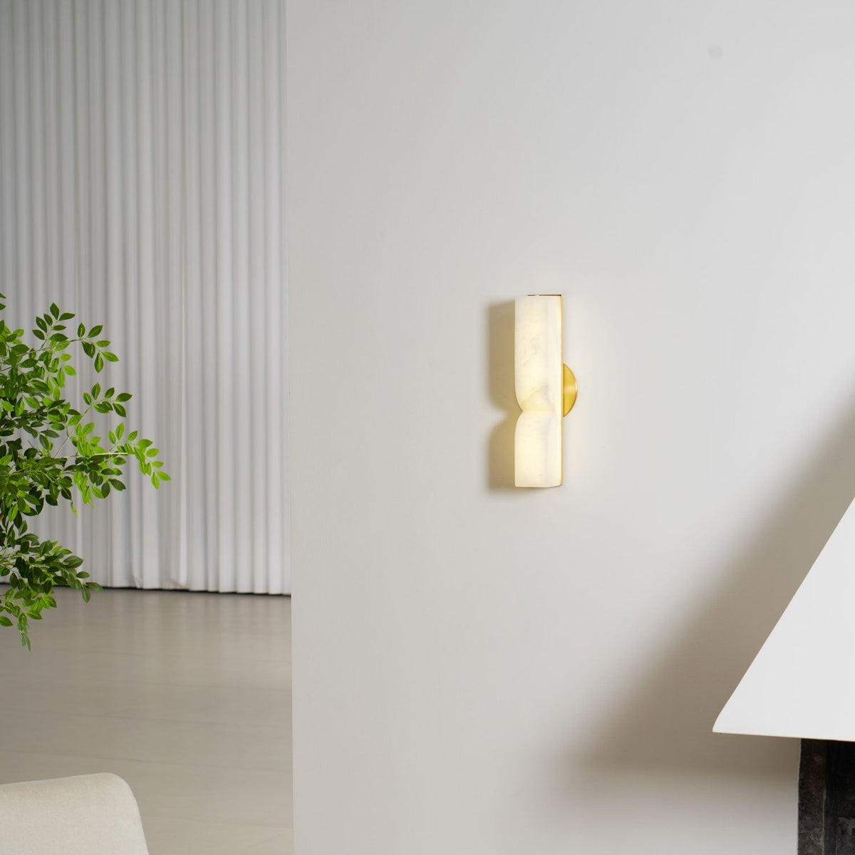Niveelle aplique de pared rectangular de alabastro