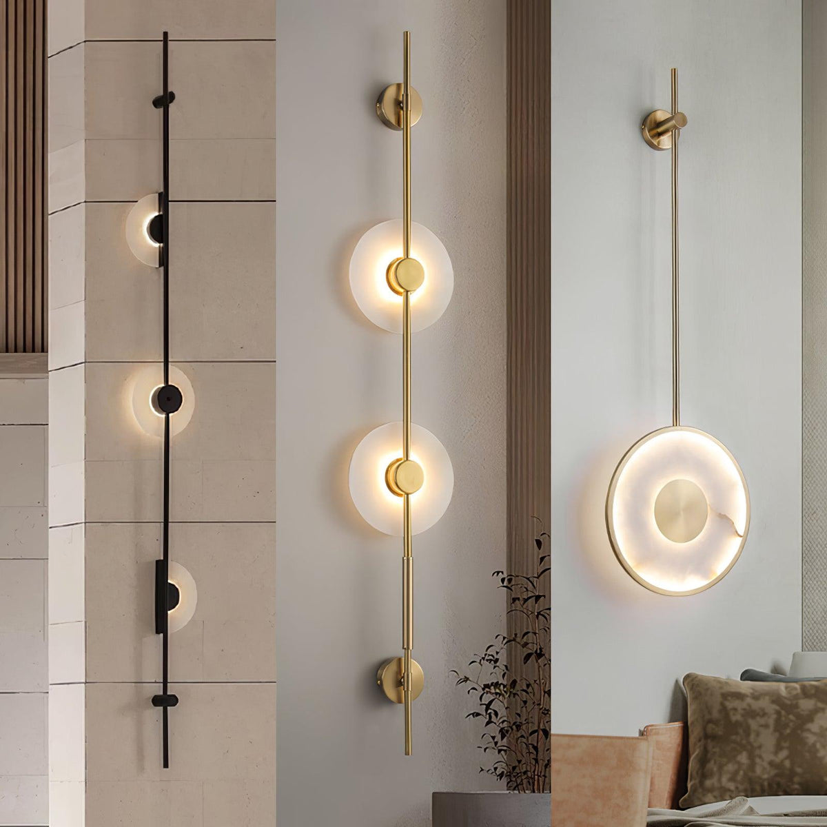 Neron aplique de pared vertical alabastro