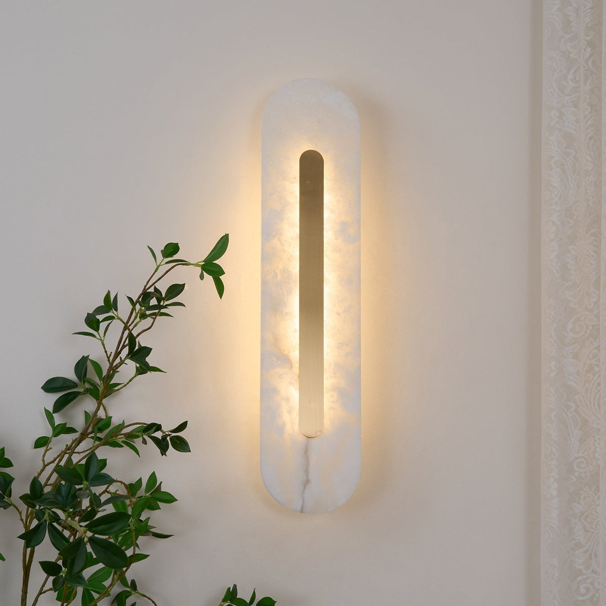 Selvia aplique de pared minimalista en alabastro