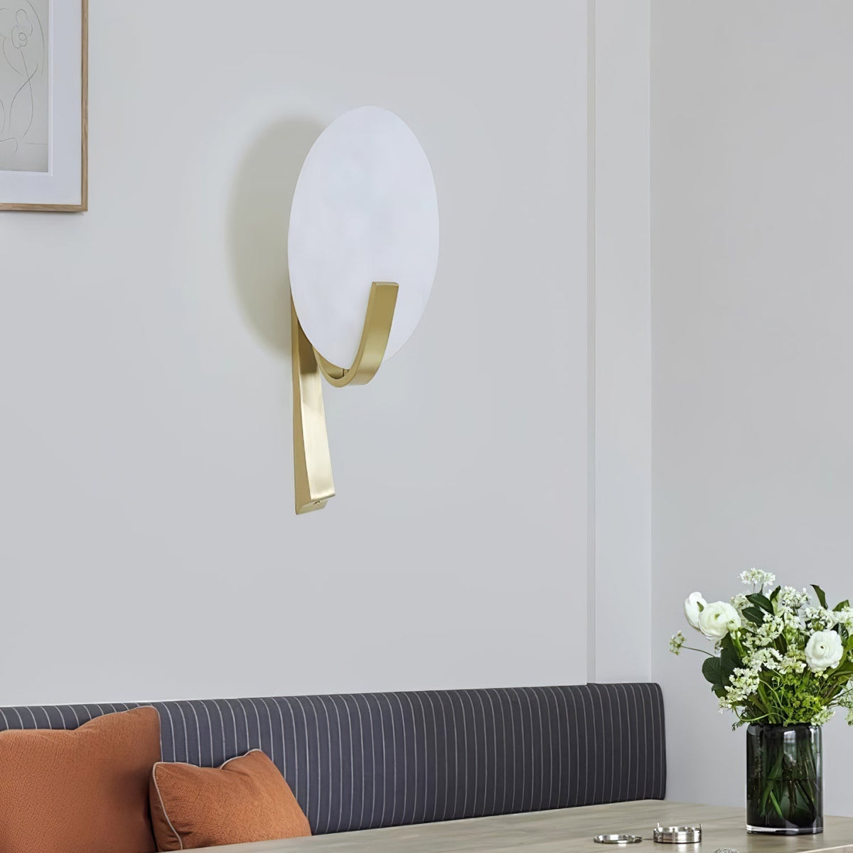 Avey aplique de pared moderno en alabastro con enchufe US