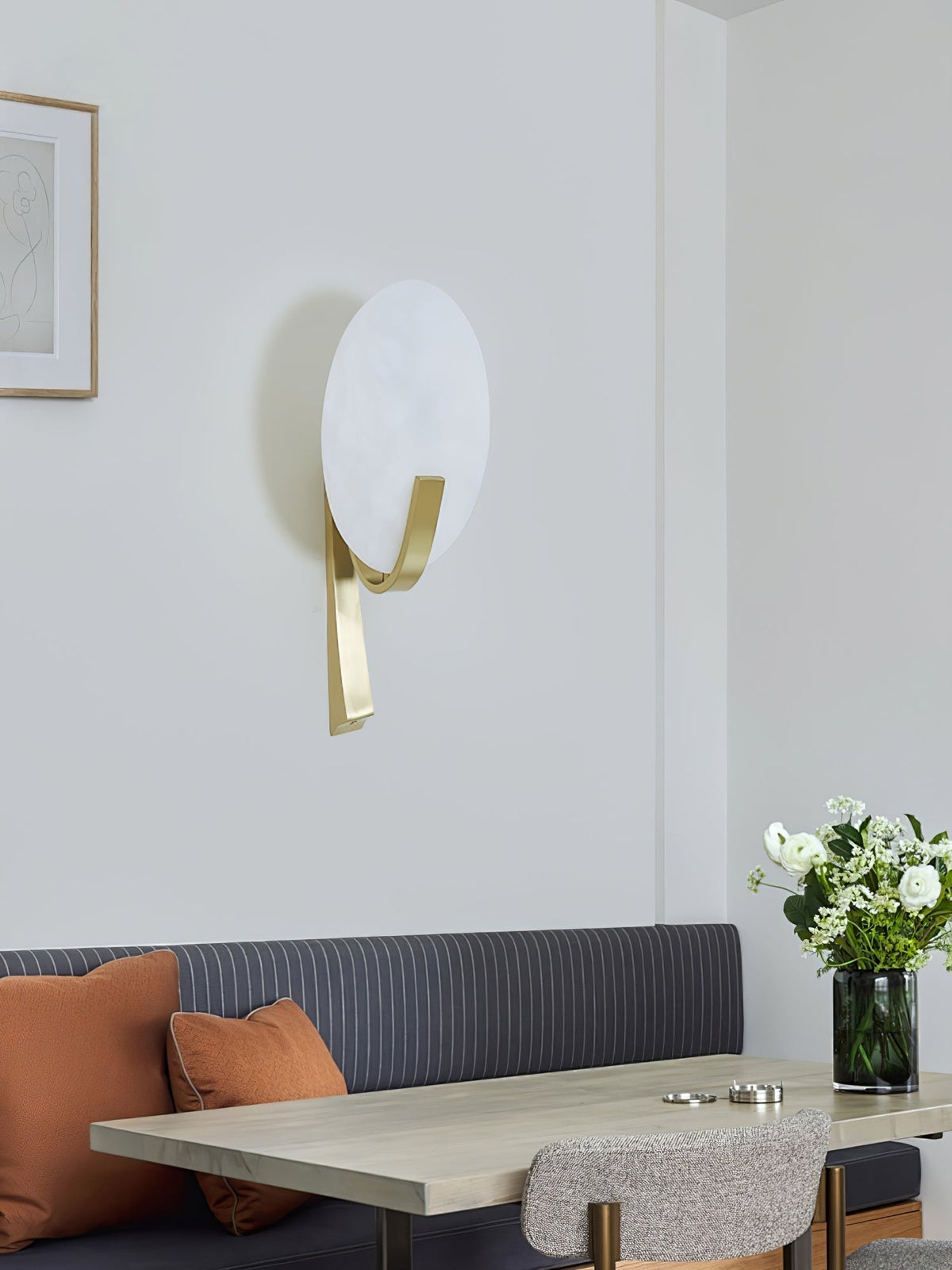 Avey aplique de pared moderno en alabastro con enchufe US