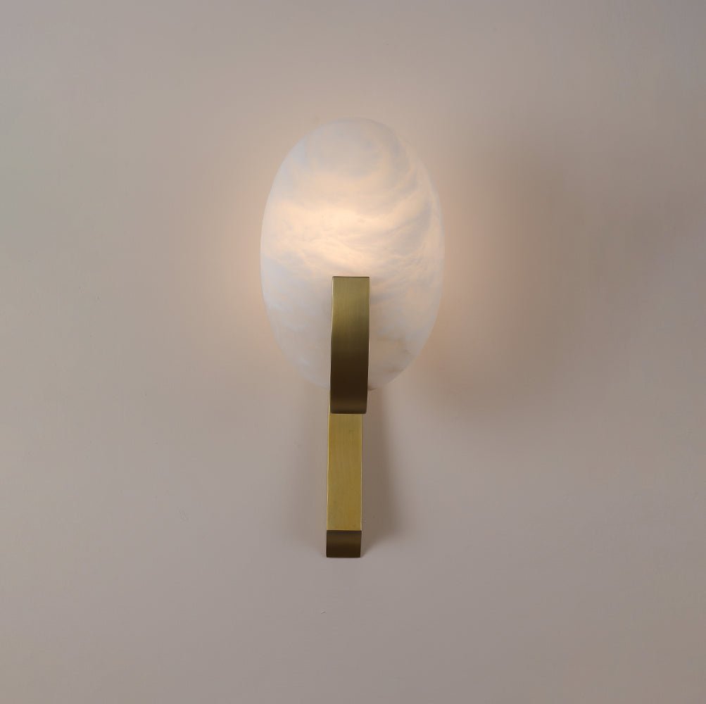 Avey aplique de pared moderno en alabastro con enchufe US