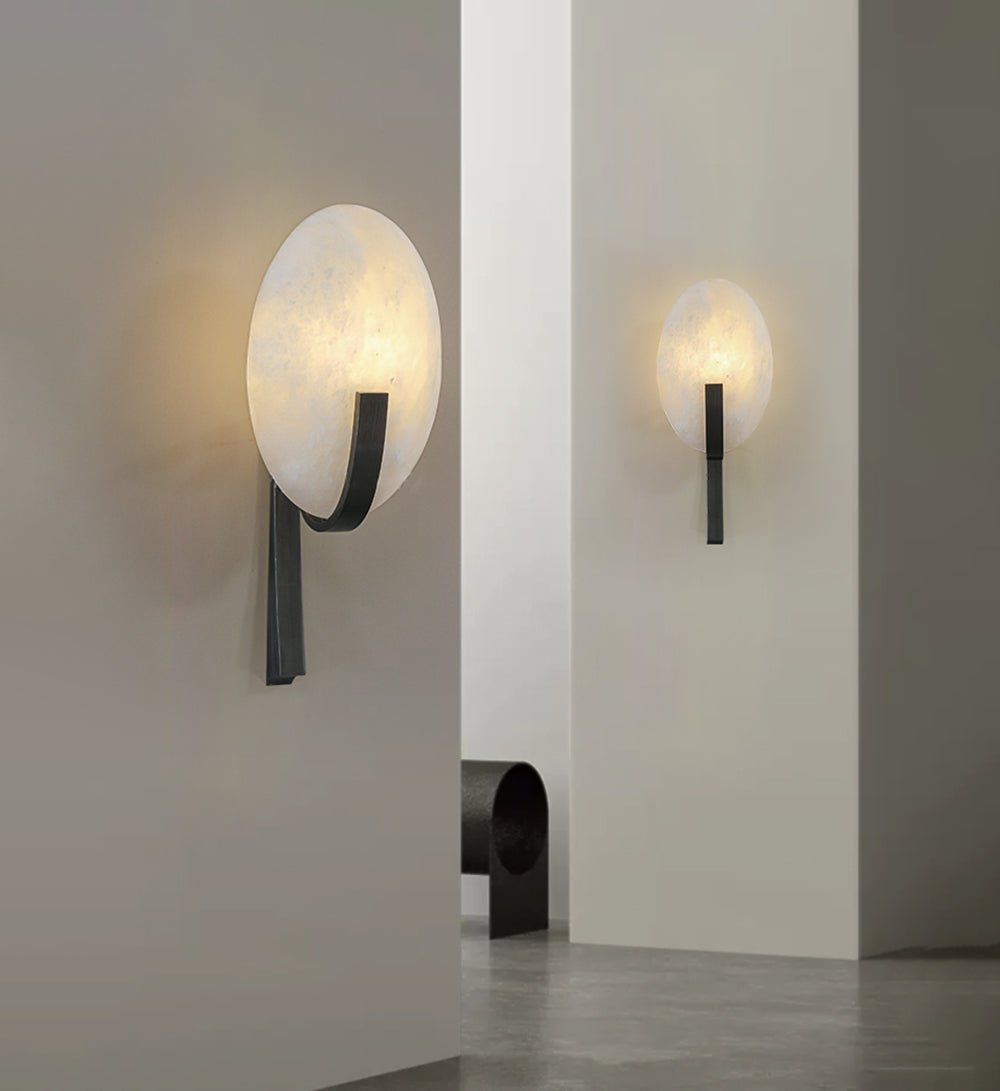Avey aplique de pared moderno en alabastro con enchufe US