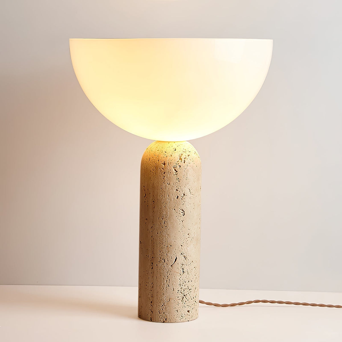 Tion travertino lámpara de mesa