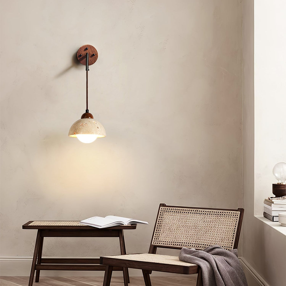 Valenella aplique de pared travertino