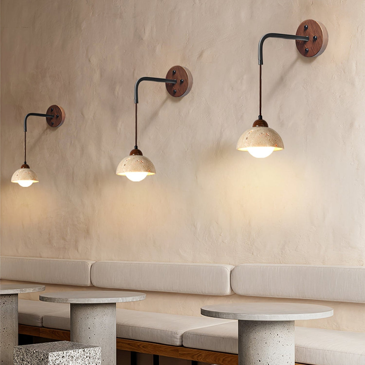 Valenella aplique de pared travertino