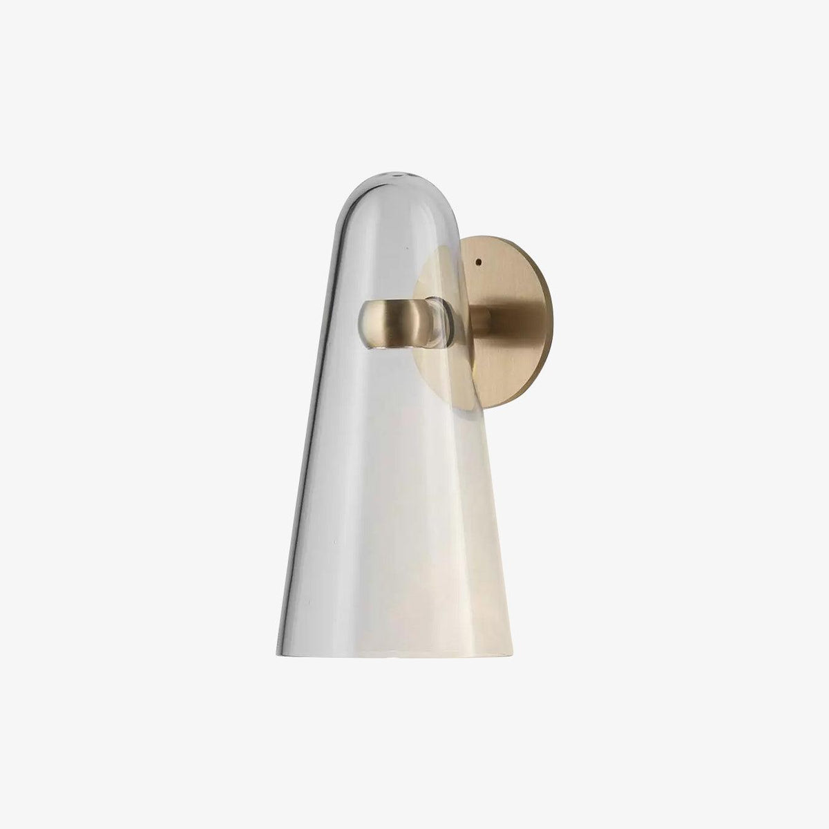 Velivira aplique de pared con pantalla cónica de vidrio