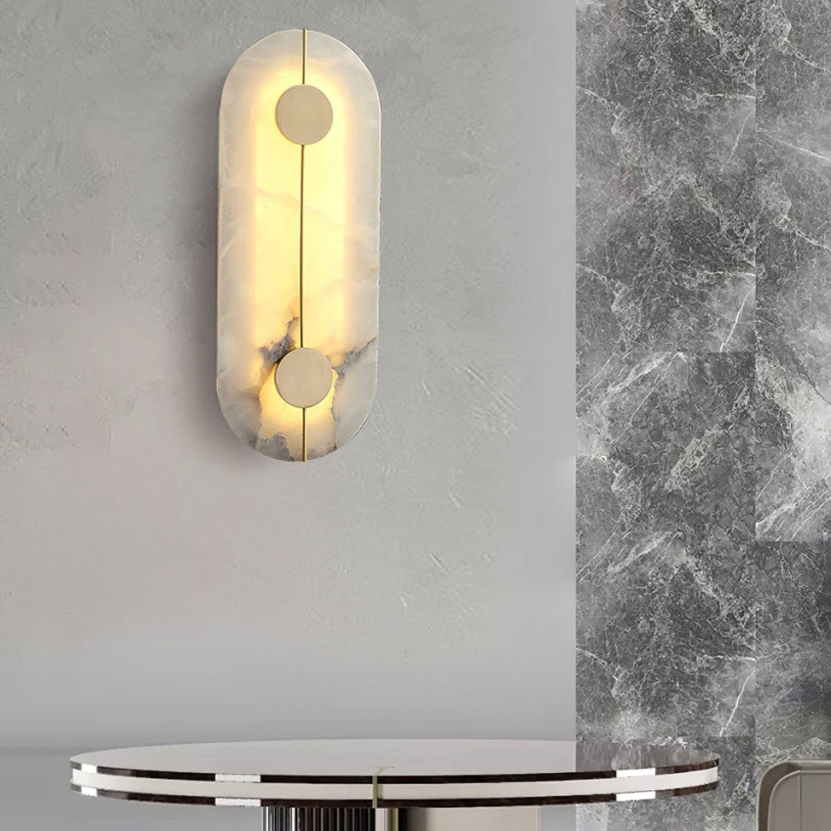 Citheira aplique de pared minimalista en alabastro