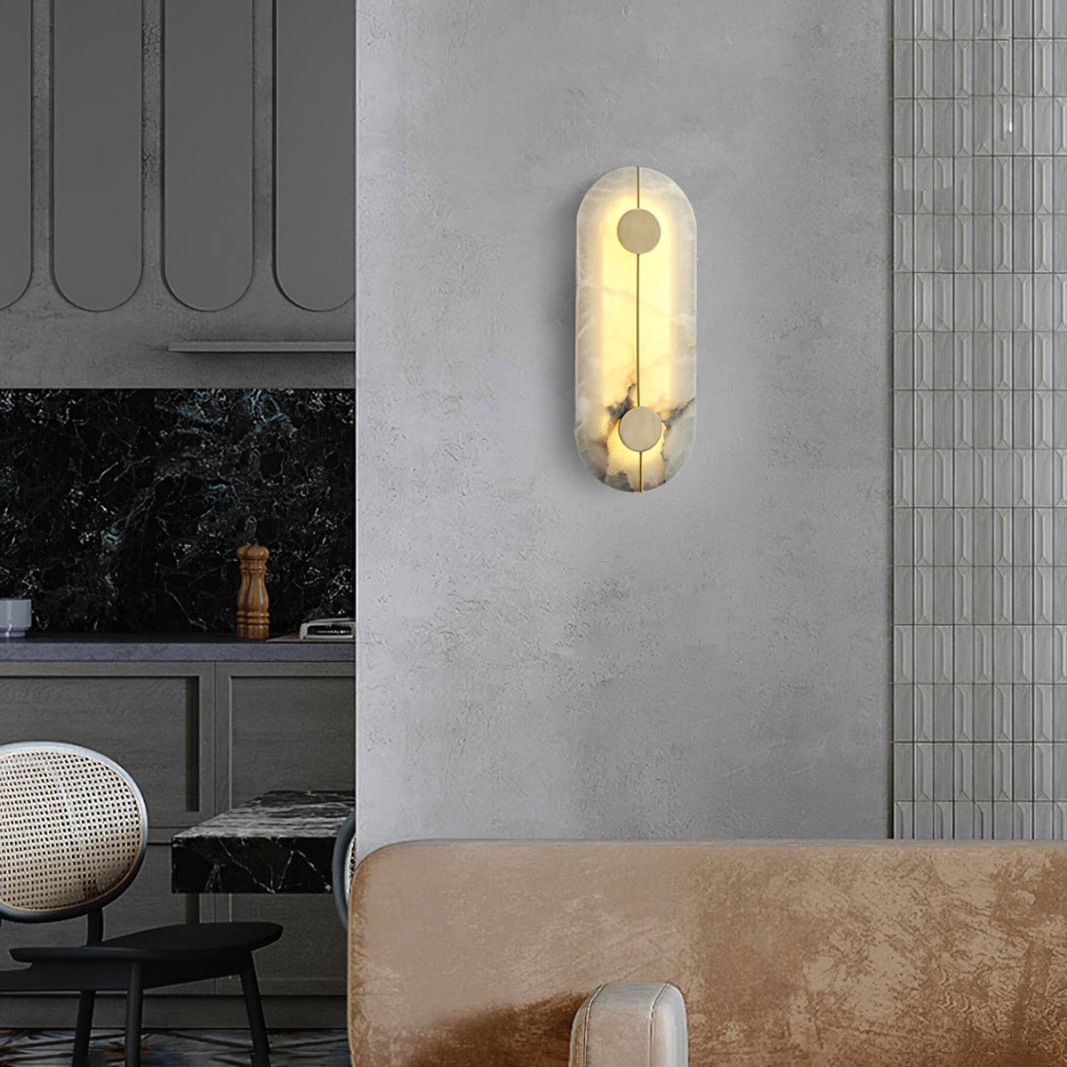 Aplique de pared Artístico Dolomite cobre estilo