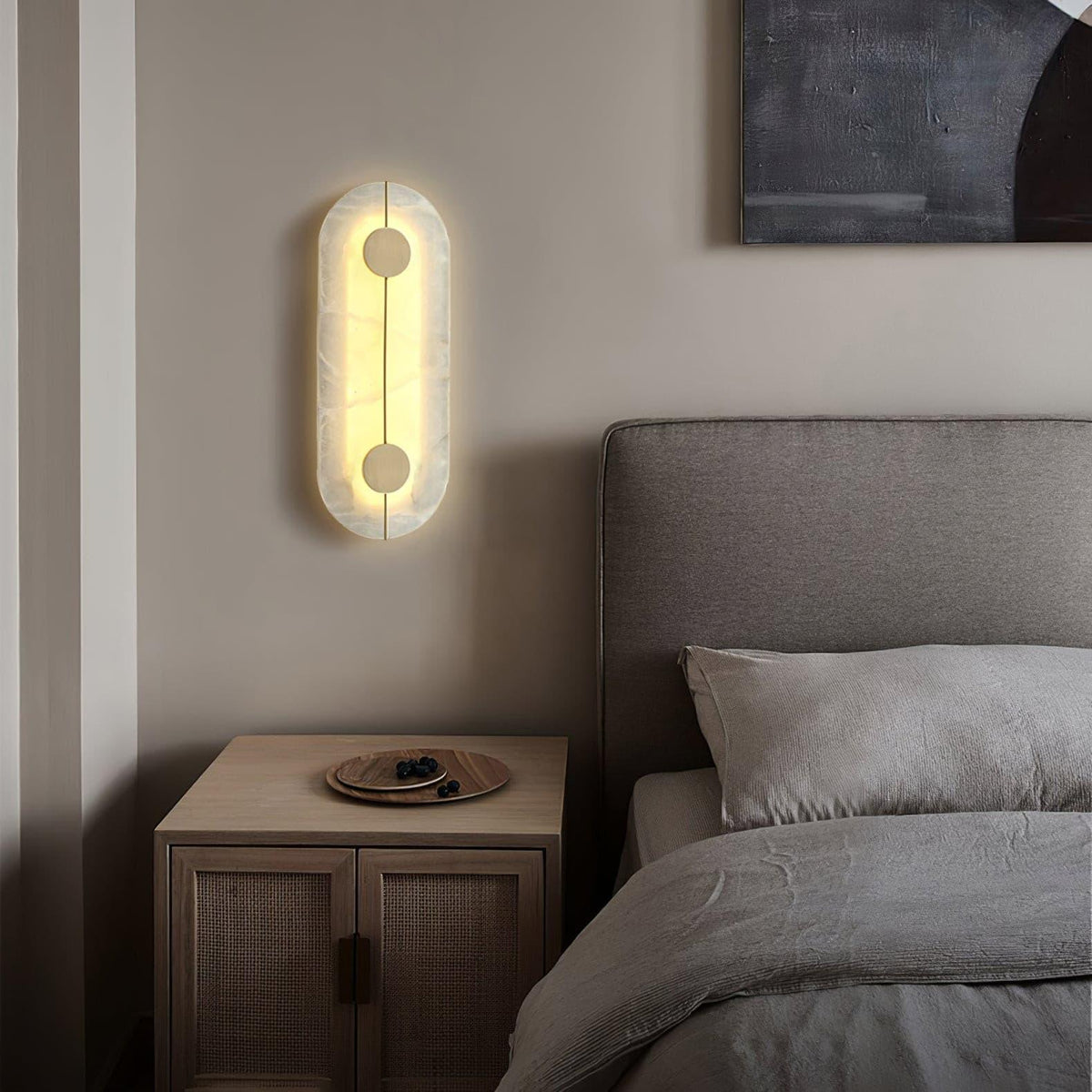 Citheira aplique de pared minimalista en alabastro