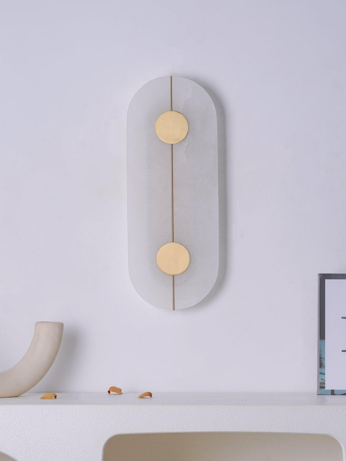 Citheira aplique de pared minimalista en alabastro