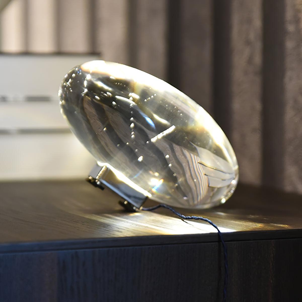 Solarece lámpara de mesa cristal minimalista