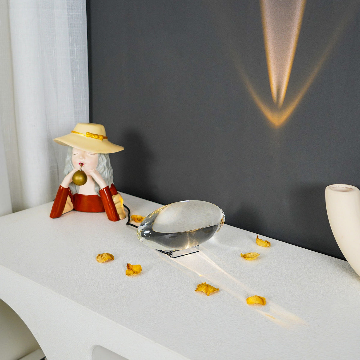 Solarece lámpara de mesa cristal minimalista