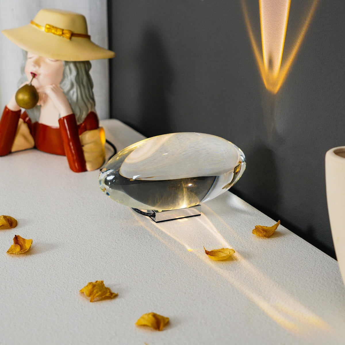 Solarece lámpara de mesa cristal minimalista