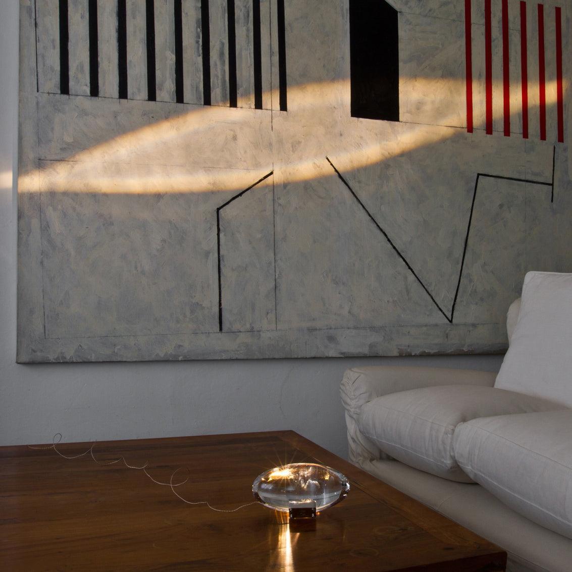 Solarece lámpara de mesa cristal minimalista