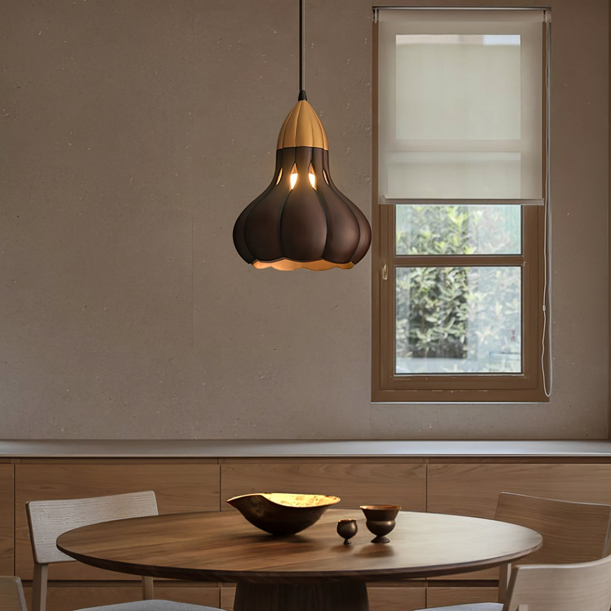 Arraeion lámpara colgante Individual Creatividad de madera