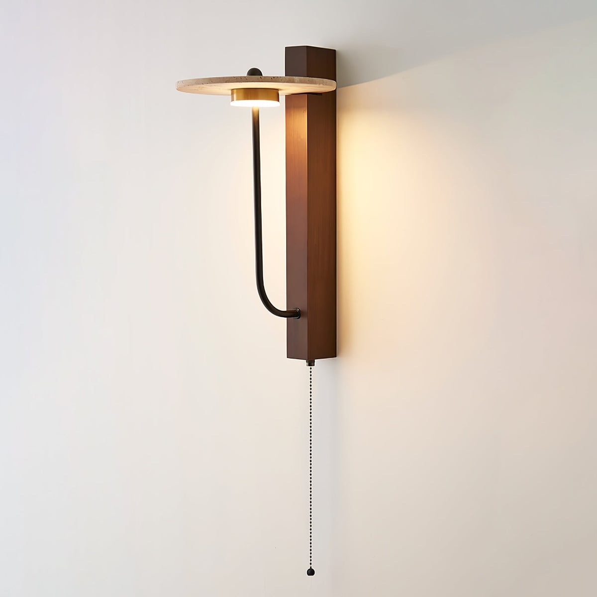 Viphayra aplique de pared con brazo articulado en travertino