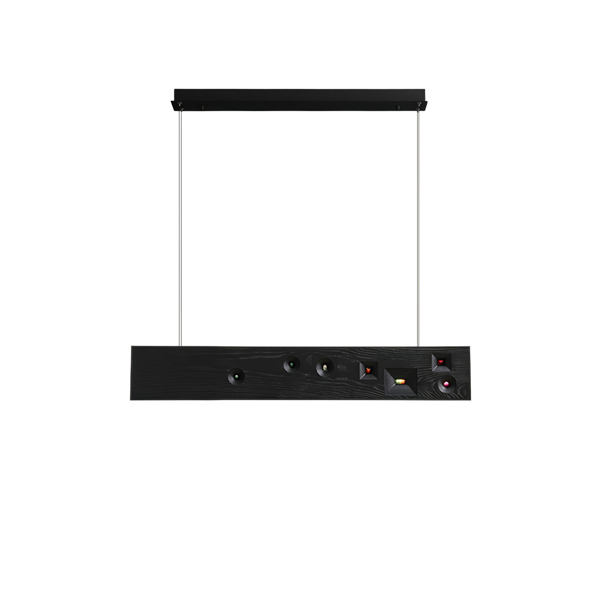 Elvorora lámpara colgante de madera Gemstone lineal LED