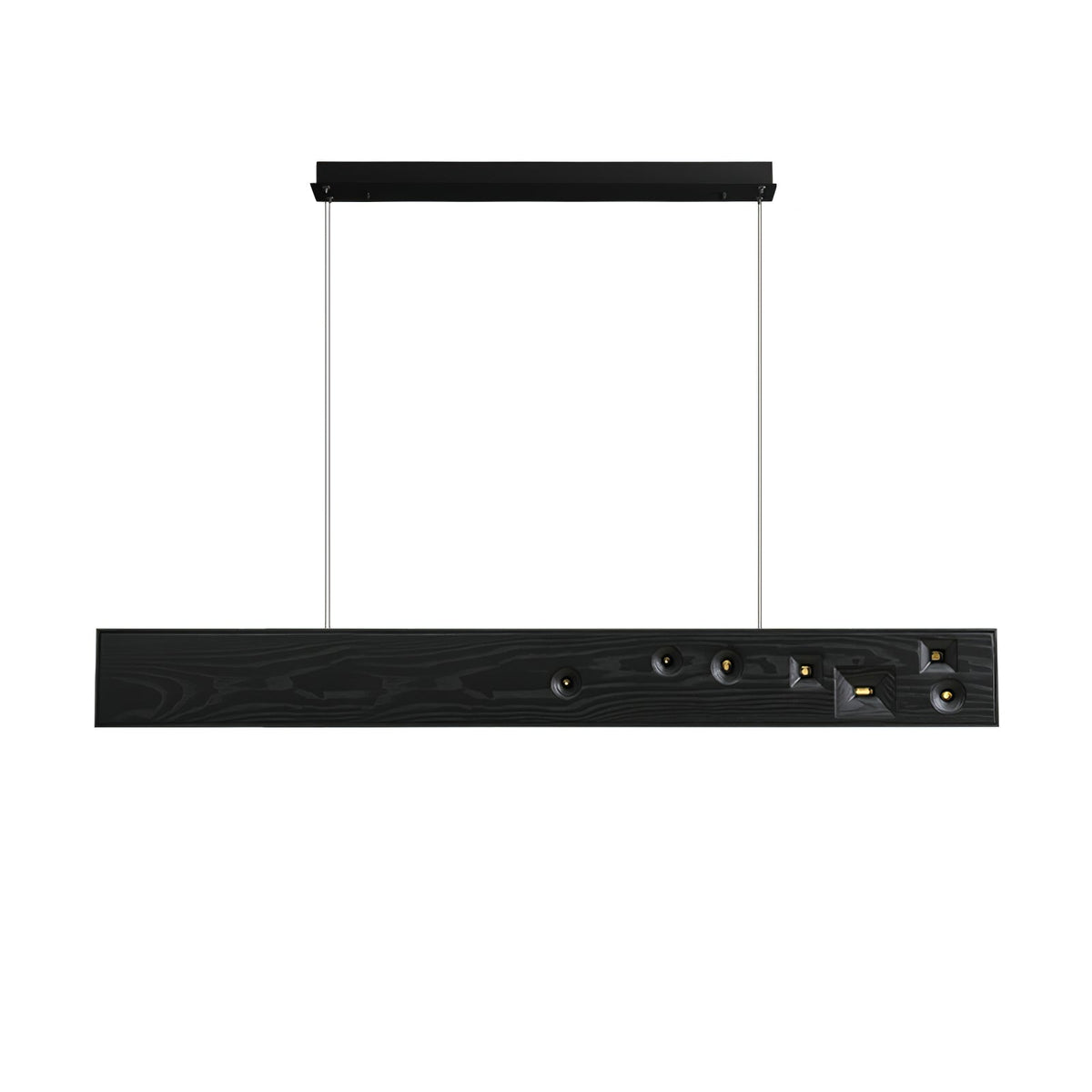 Elvorora lámpara colgante de madera Gemstone lineal LED