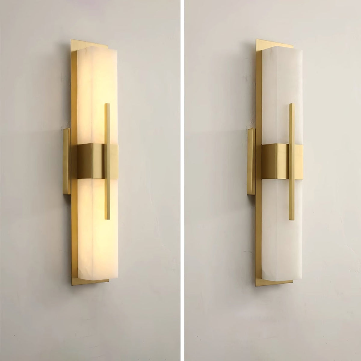 Vellmure aplique de pared gemelo en alabastro