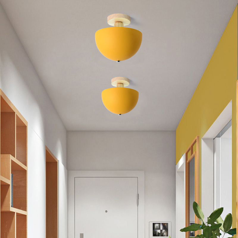 Muto Lámpara de Techo Moderna LED Madera/Metal Salón