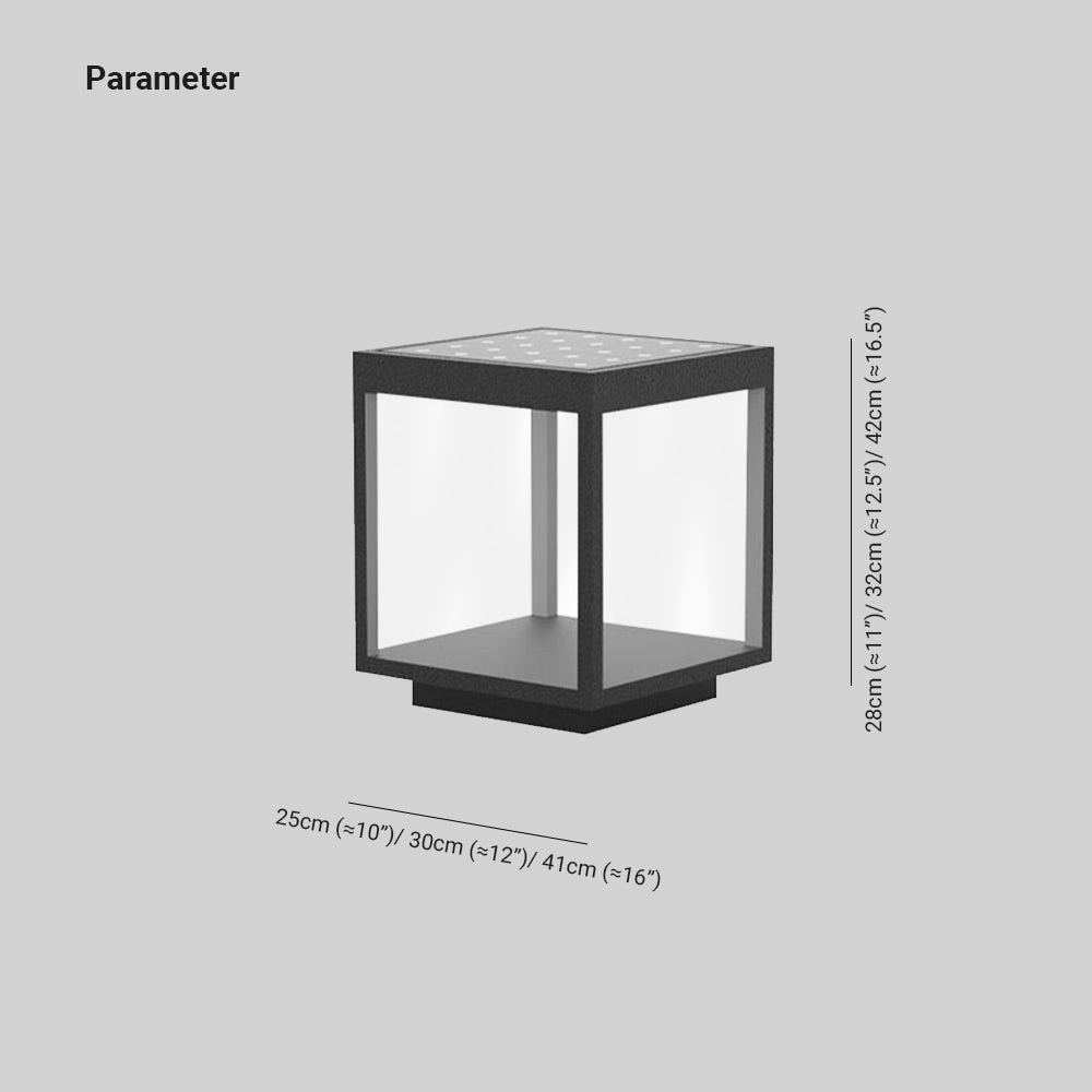 Ray Moderno Lámpara Exterior Rectangular Metal Patio