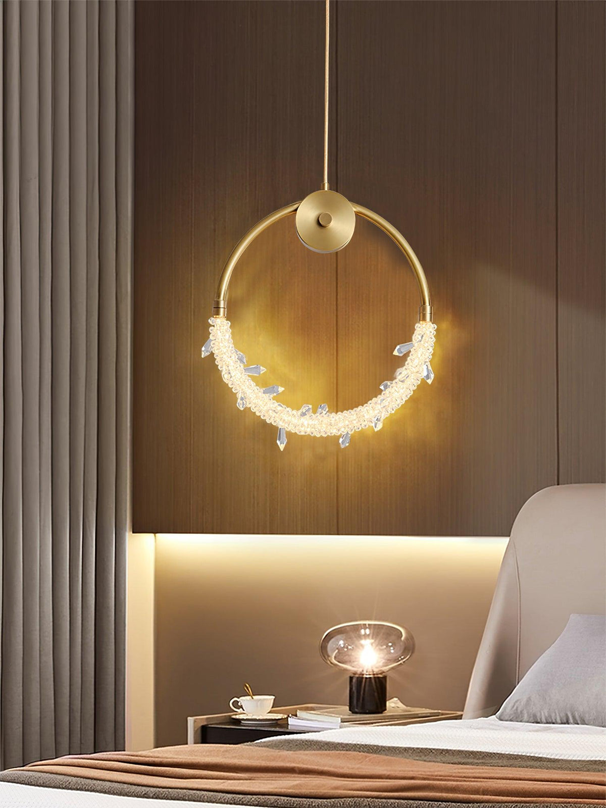 Lustre lámpara colgante elegante de cristal