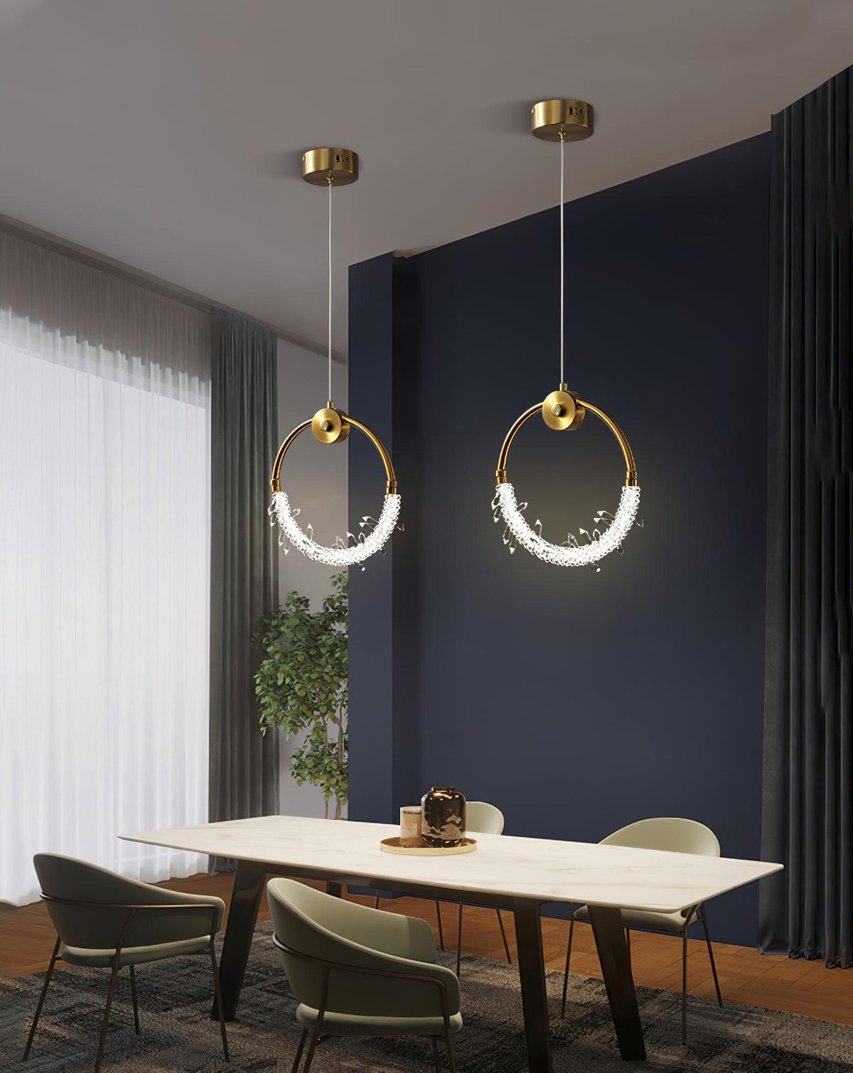 Lustre lámpara colgante elegante de cristal