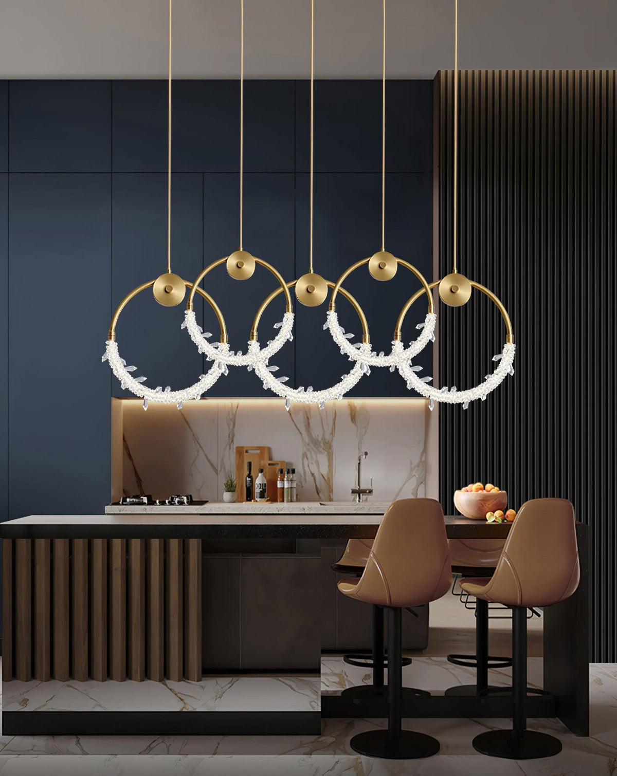 Lustre lámpara colgante elegante de cristal