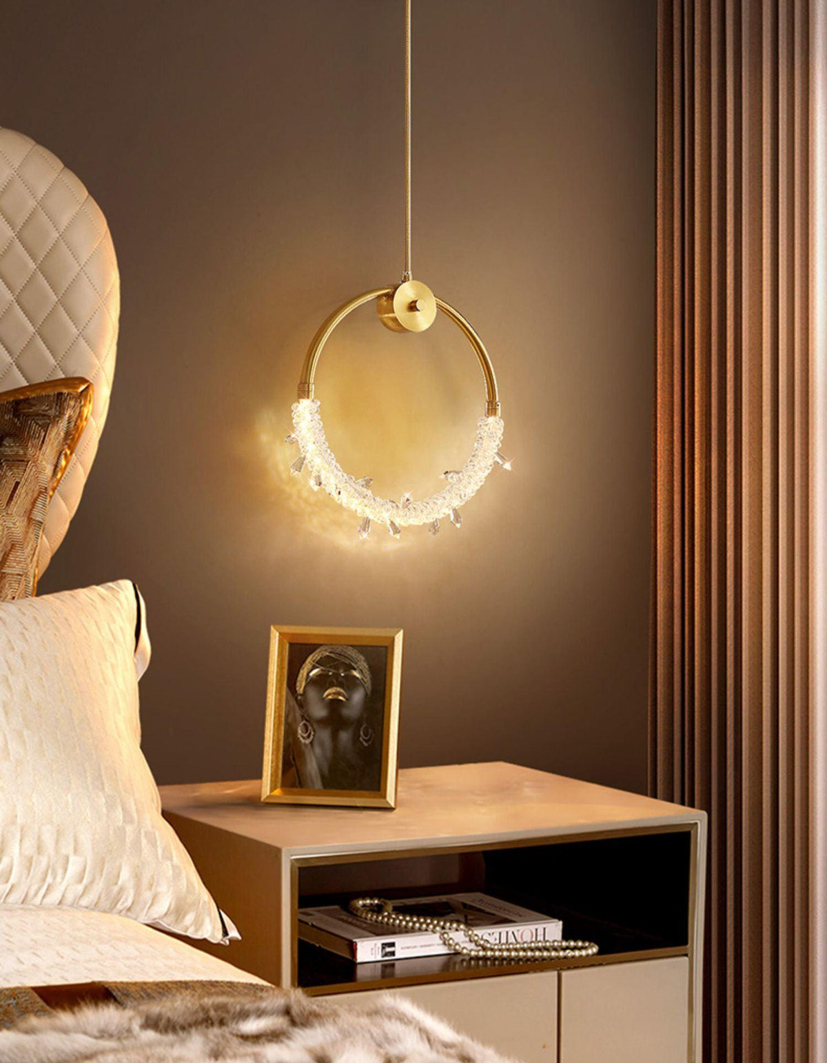 Lustre lámpara colgante elegante de cristal