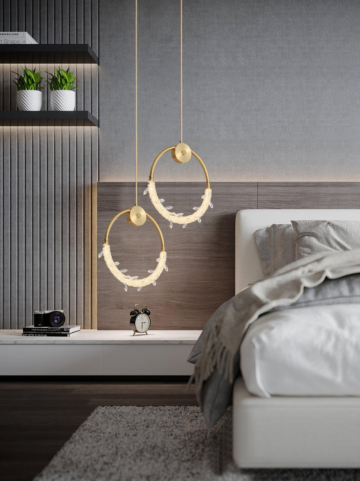 Lustre lámpara colgante elegante de cristal