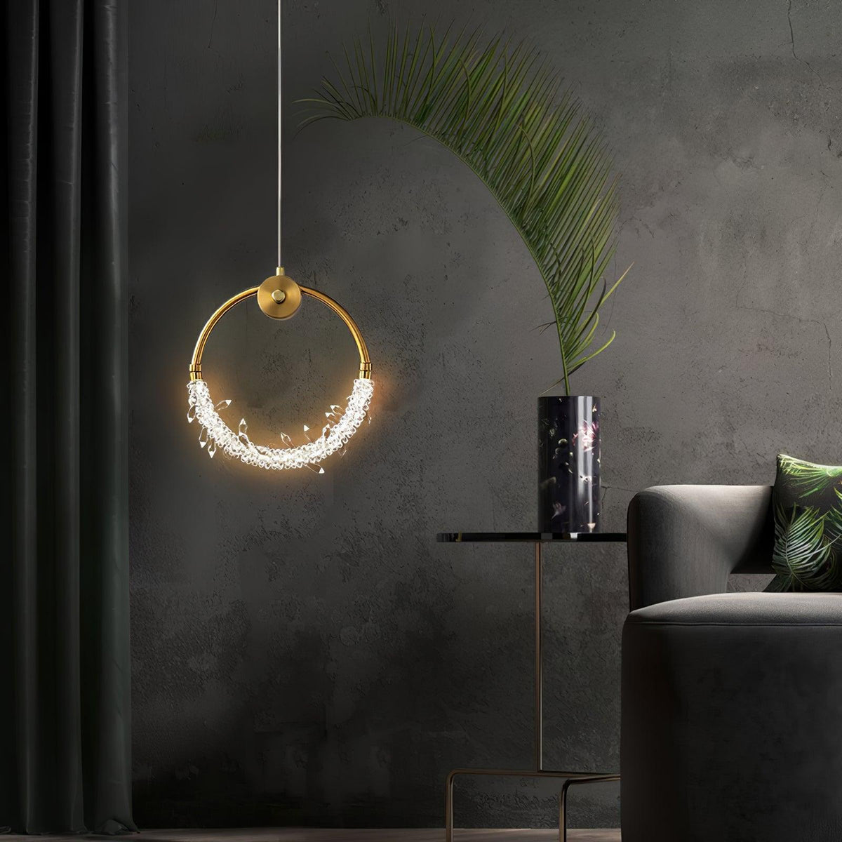 Lustre lámpara colgante elegante de cristal