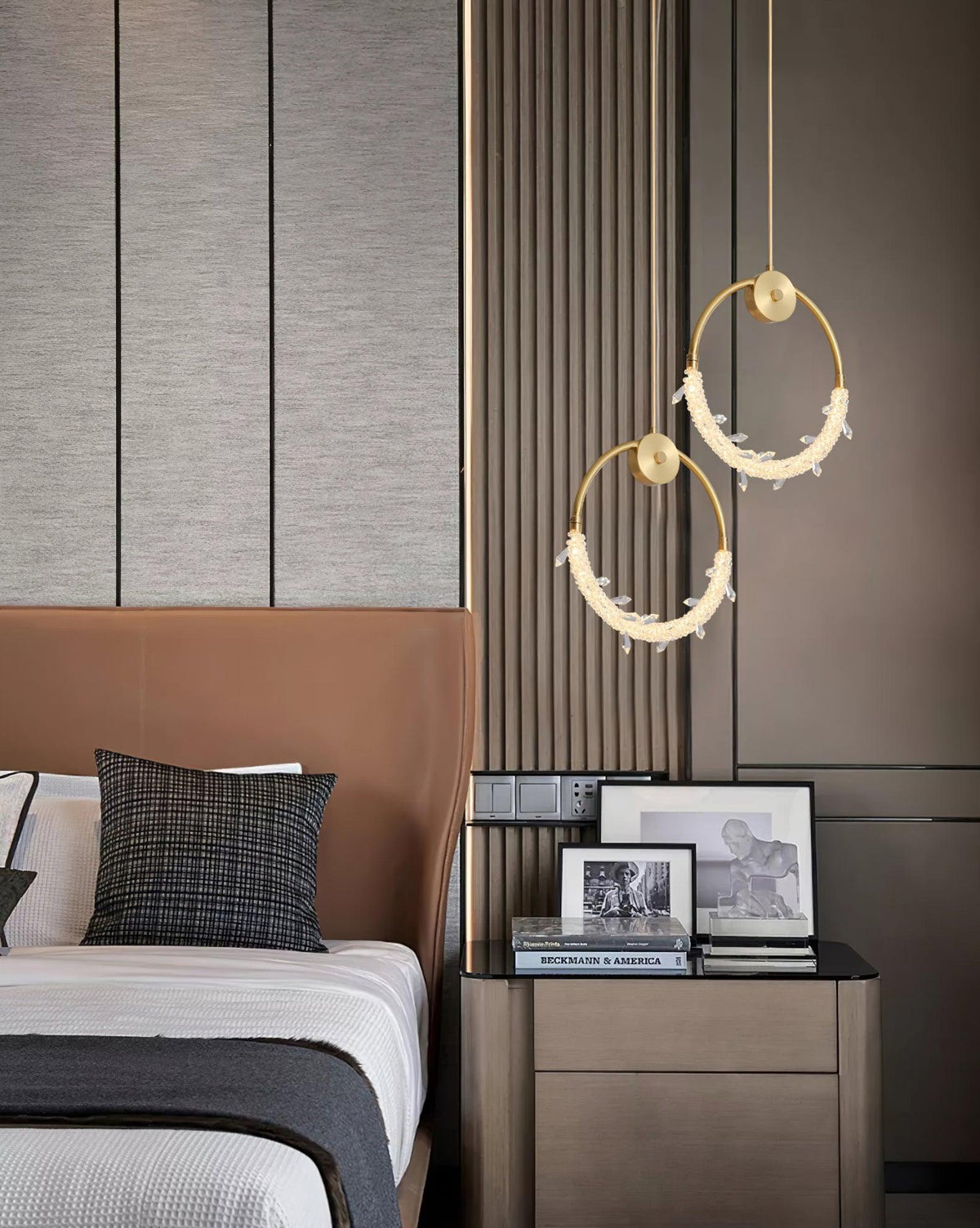 Lustre lámpara colgante elegante de cristal
