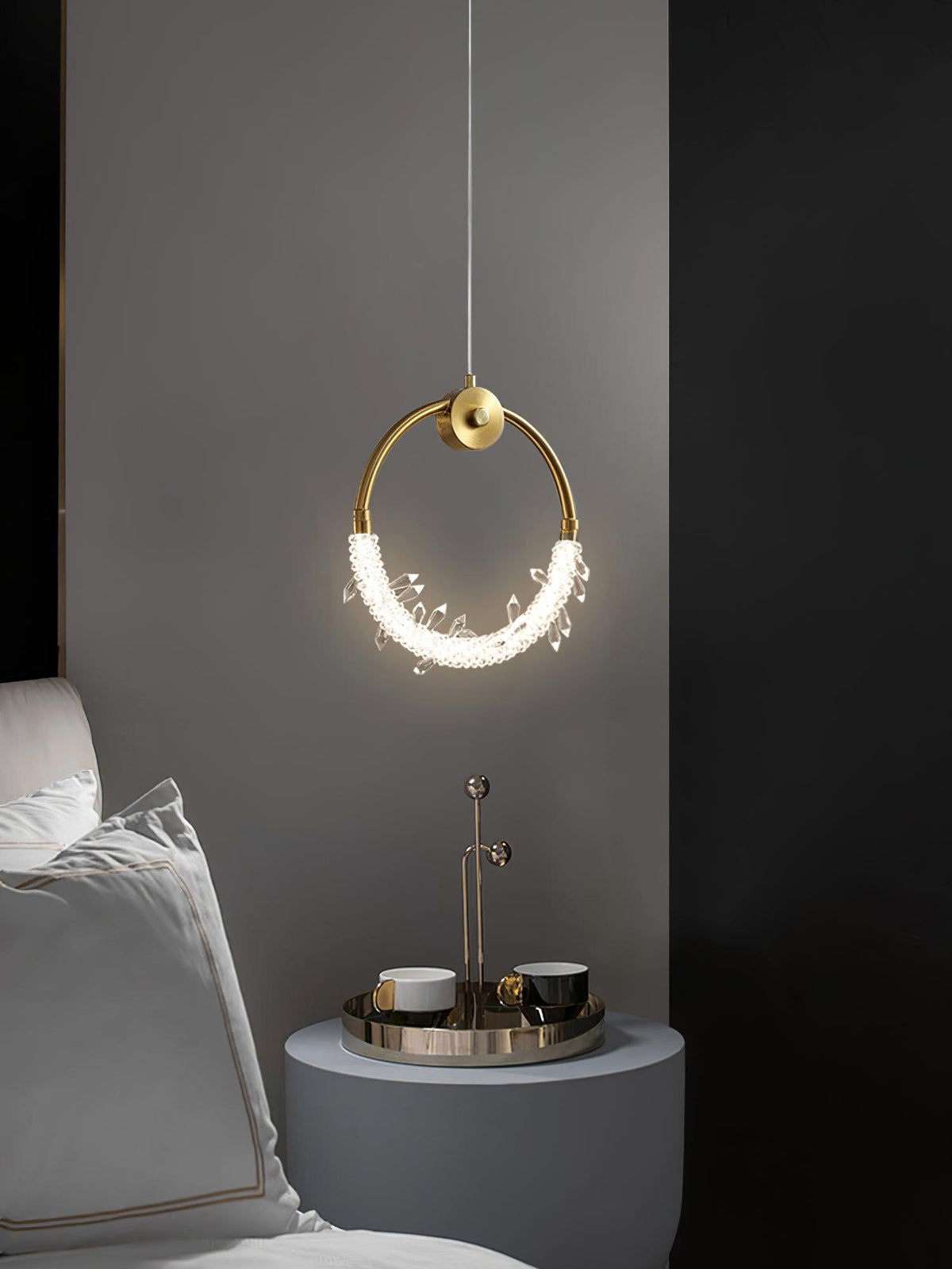 Lustre lámpara colgante elegante de cristal
