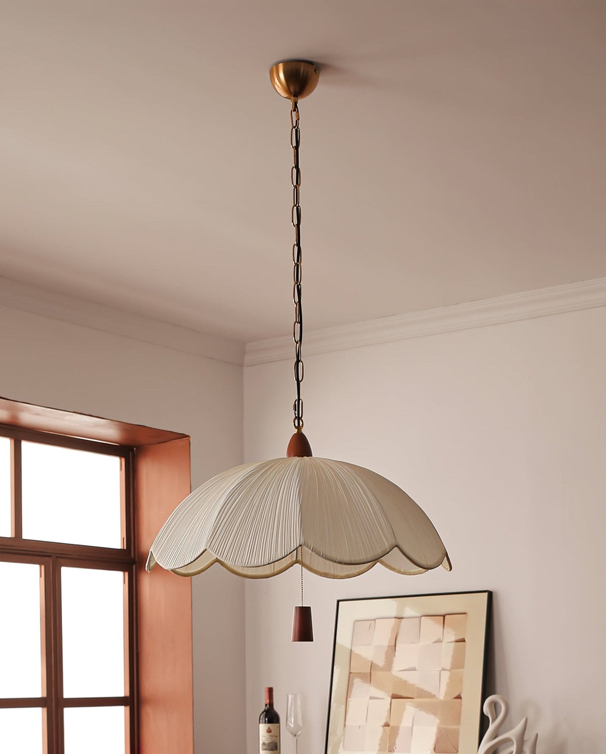 Vephael lámpara colgante Art Nouveau con tejido