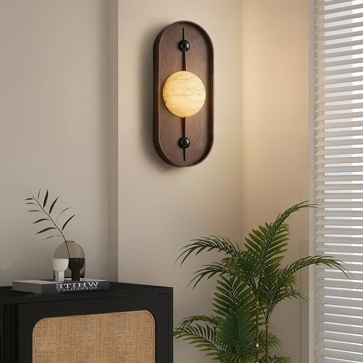 Bodhi aplique de pared en alabastro