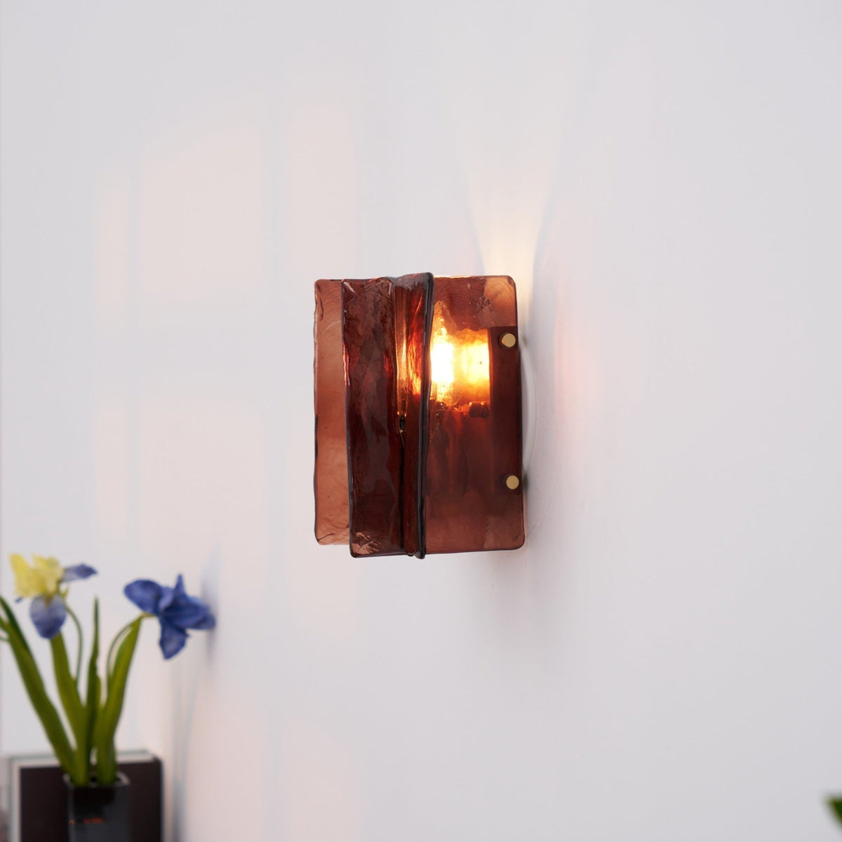 Solanic Aplique de Pared Vidrio Artístico Elegante