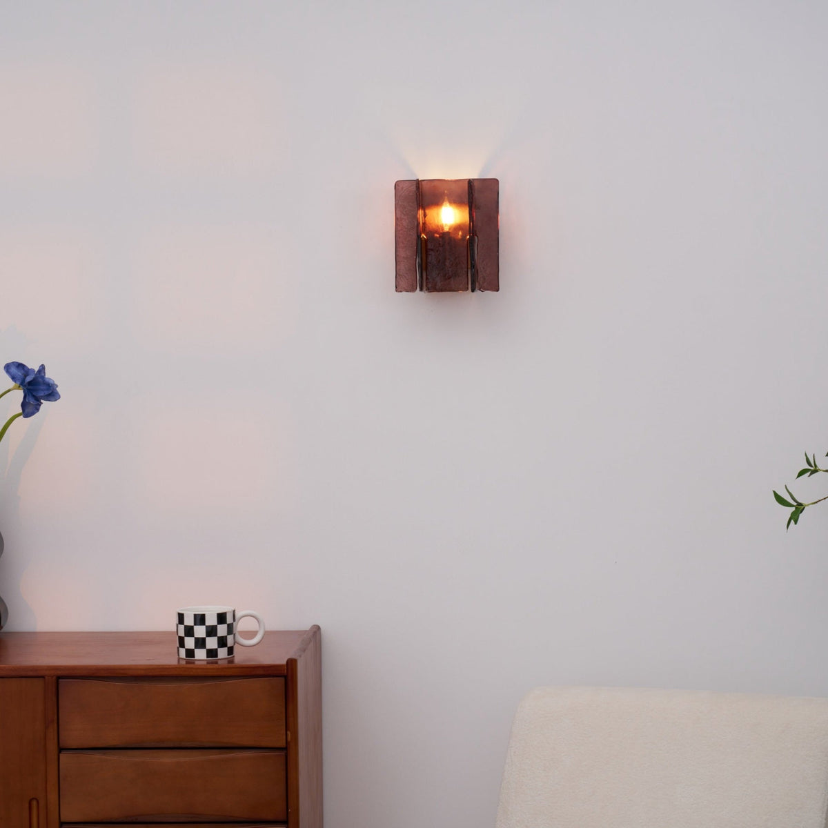 Solanic Aplique de Pared Vidrio Artístico Elegante