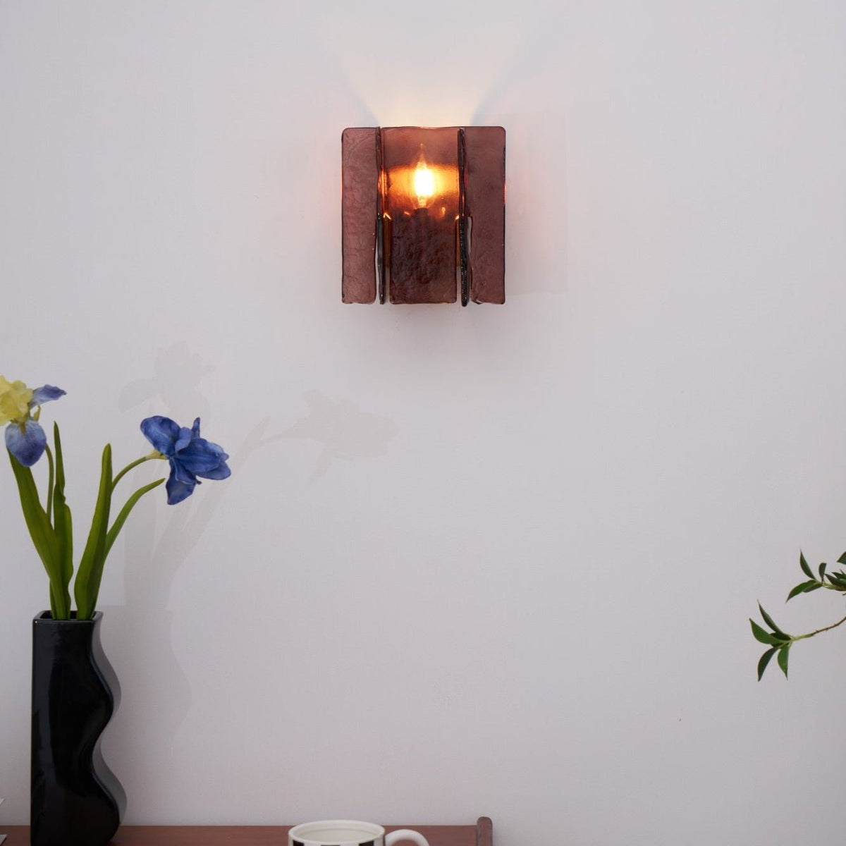 Solanic Aplique de Pared Vidrio Artístico Elegante