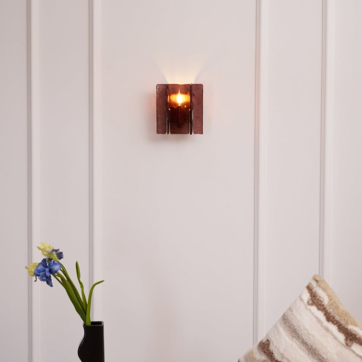 Solanic Aplique de Pared Vidrio Artístico Elegante