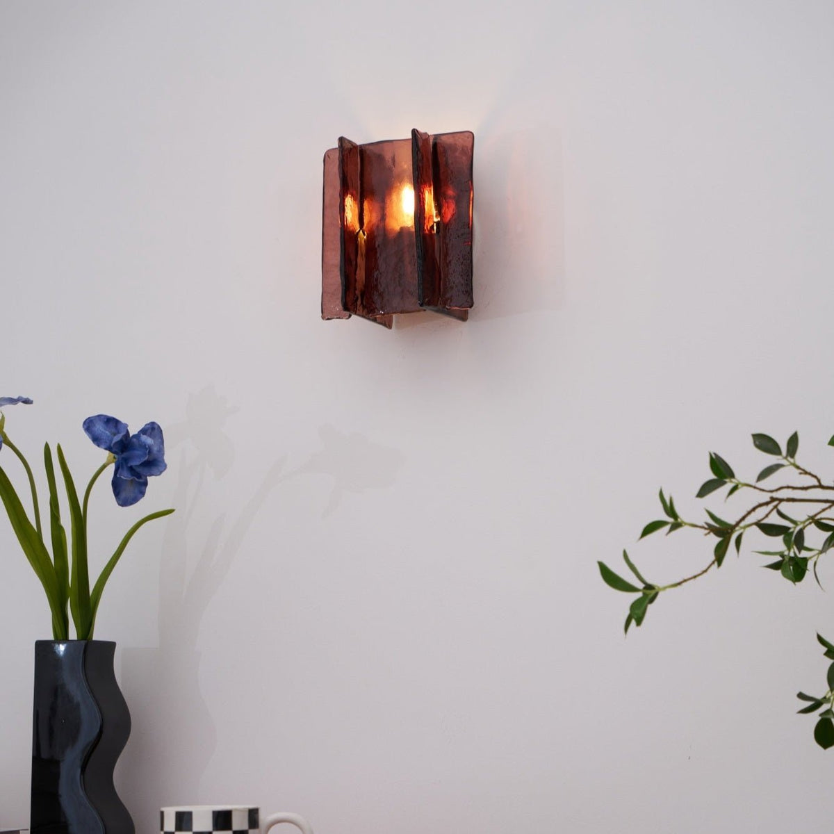 Solanic Aplique de Pared Vidrio Artístico Elegante