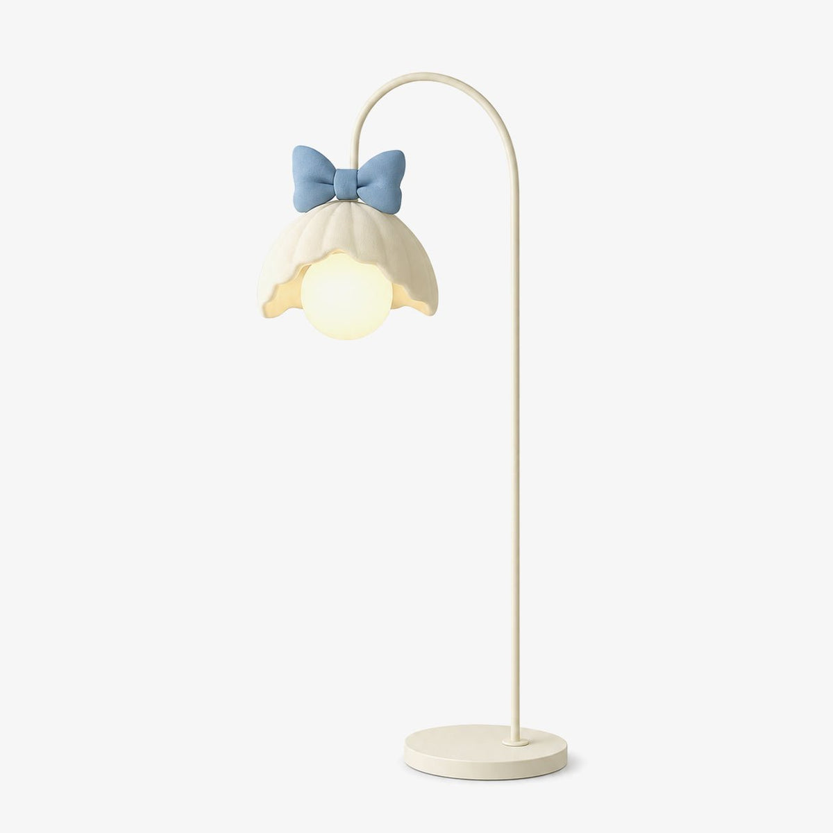 Bow lámpara de pie Trim pétalo pantalla