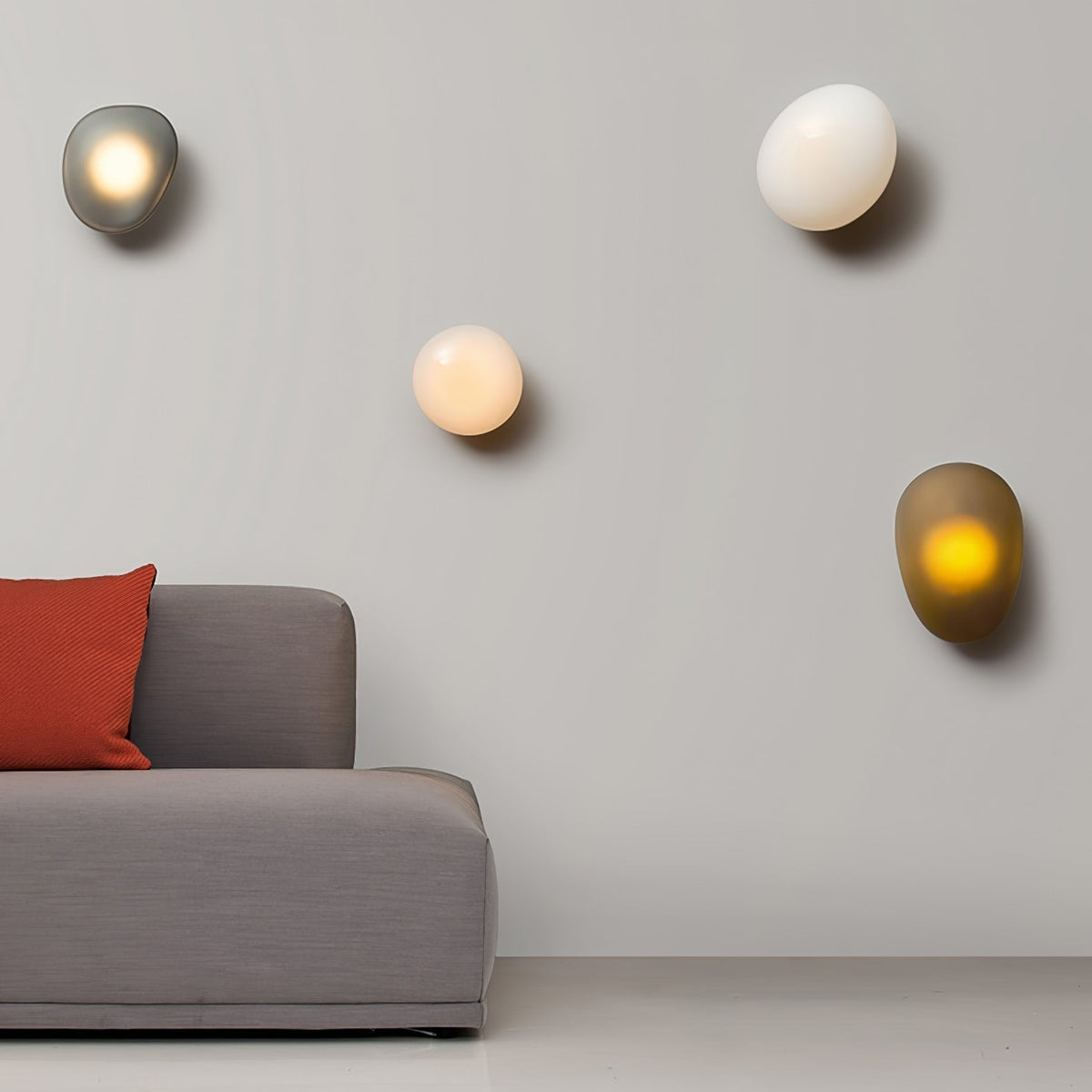 Eirinina aplique de pared con vidrio
