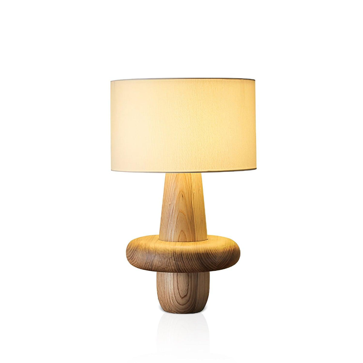 Lámpara de mesa minimalista de madera