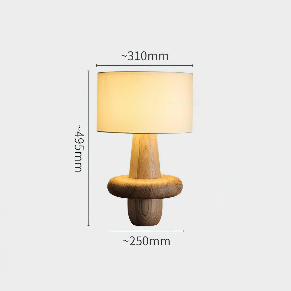 Lámpara de mesa minimalista de madera